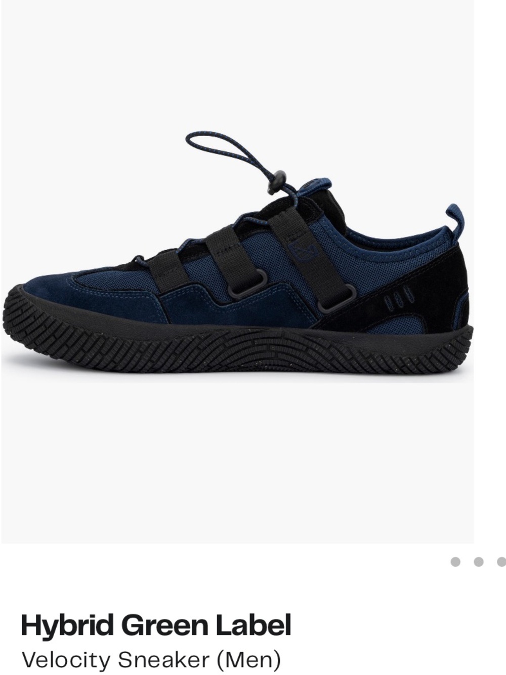 HYBRID GREEN LABEL Velocity Sneaker - Navy/Black Size 10 NWT